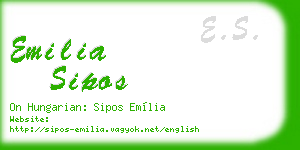 emilia sipos business card